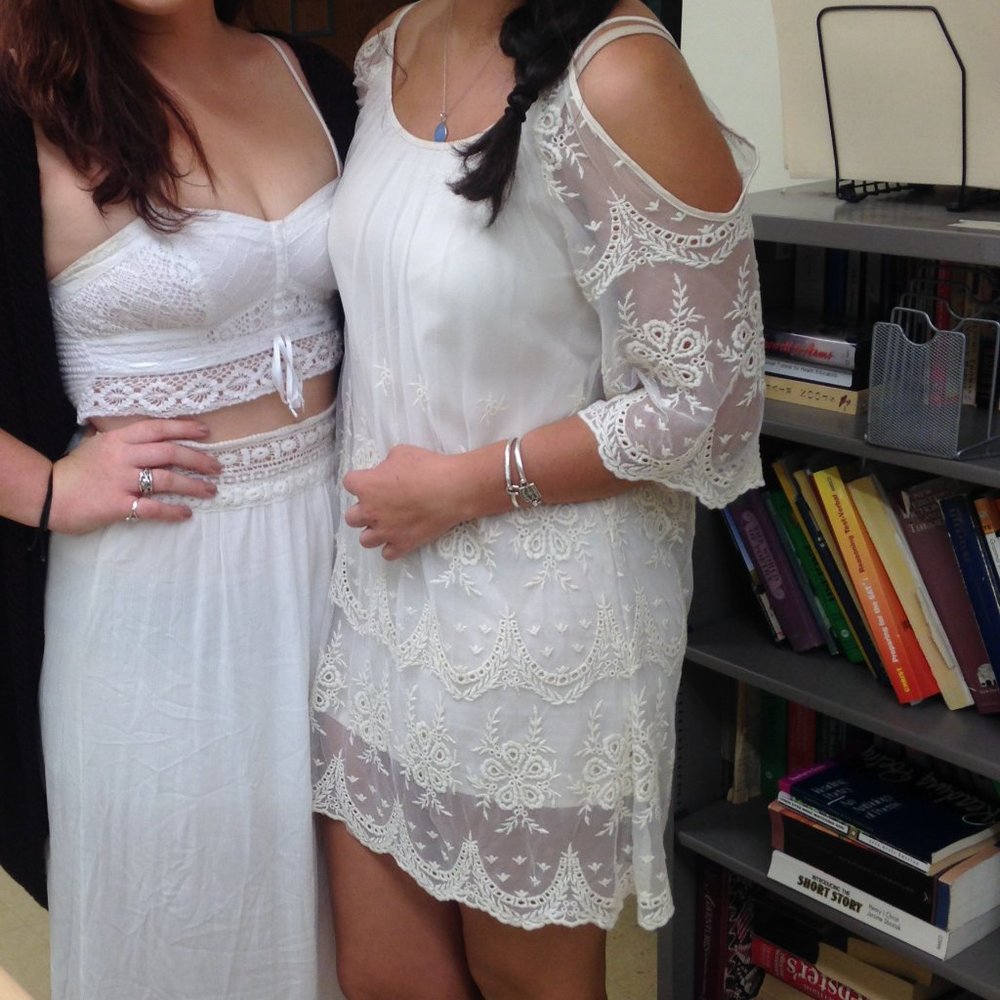 Cute Lacey White Boho Mini Dress